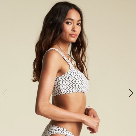 Billabong Sincerely Jules Sweet Siesta Crop Tank Bikini Top Size Large NWT - Picture 2 of 14